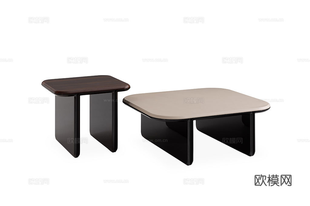 BENTLEY 意式子母茶几3d模型下载