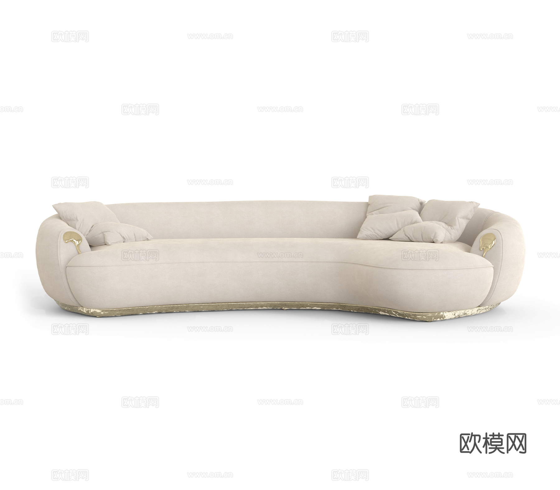 BOCA DOLOBO 意式弧形沙发3d模型下载（渲染图2）