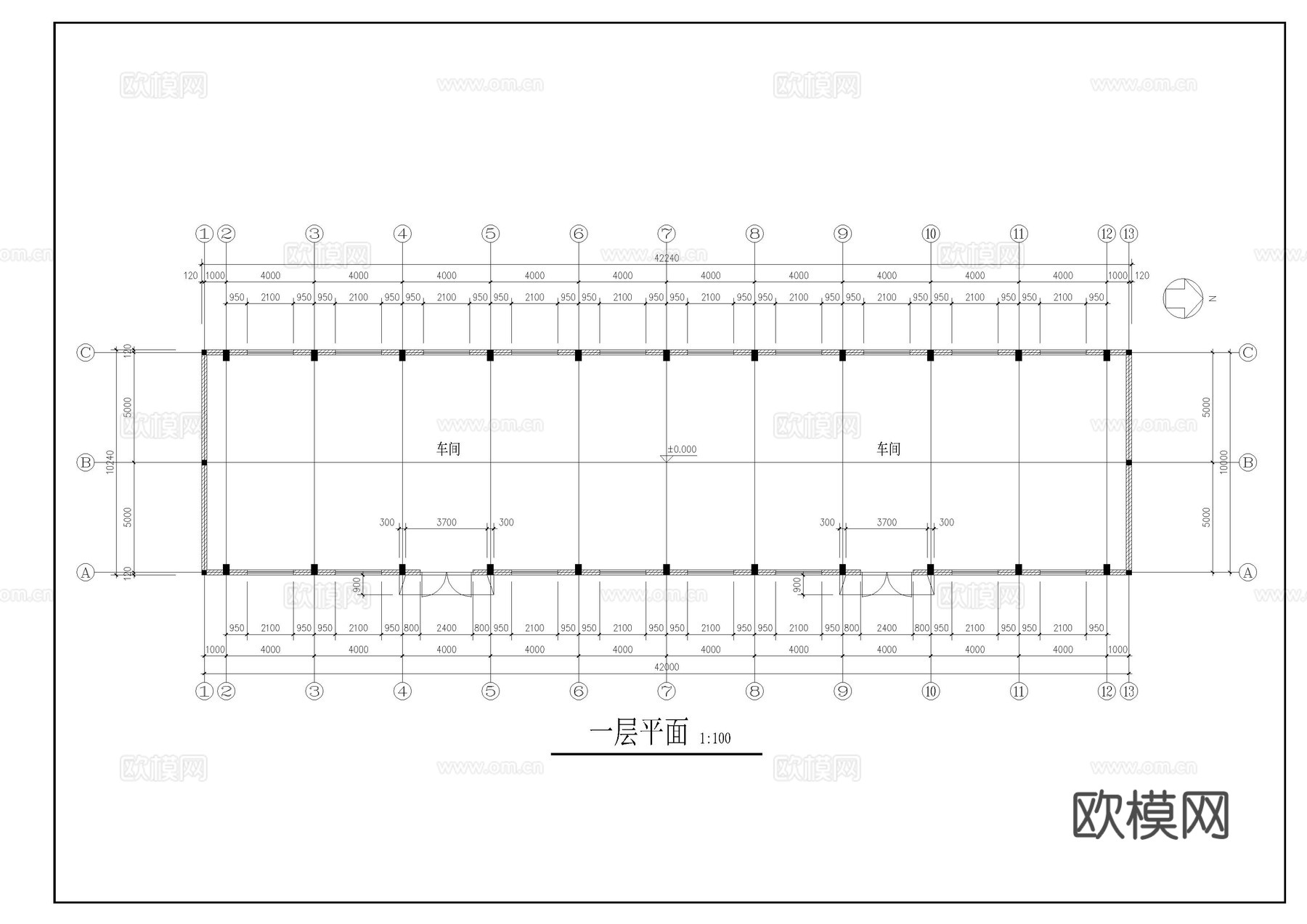 某车间设计方案图cad施工图