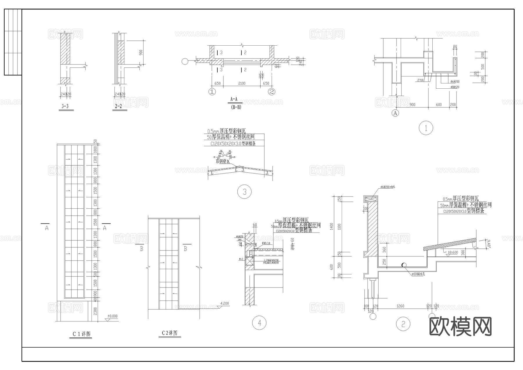 某厂房建筑全套施工图cad施工图