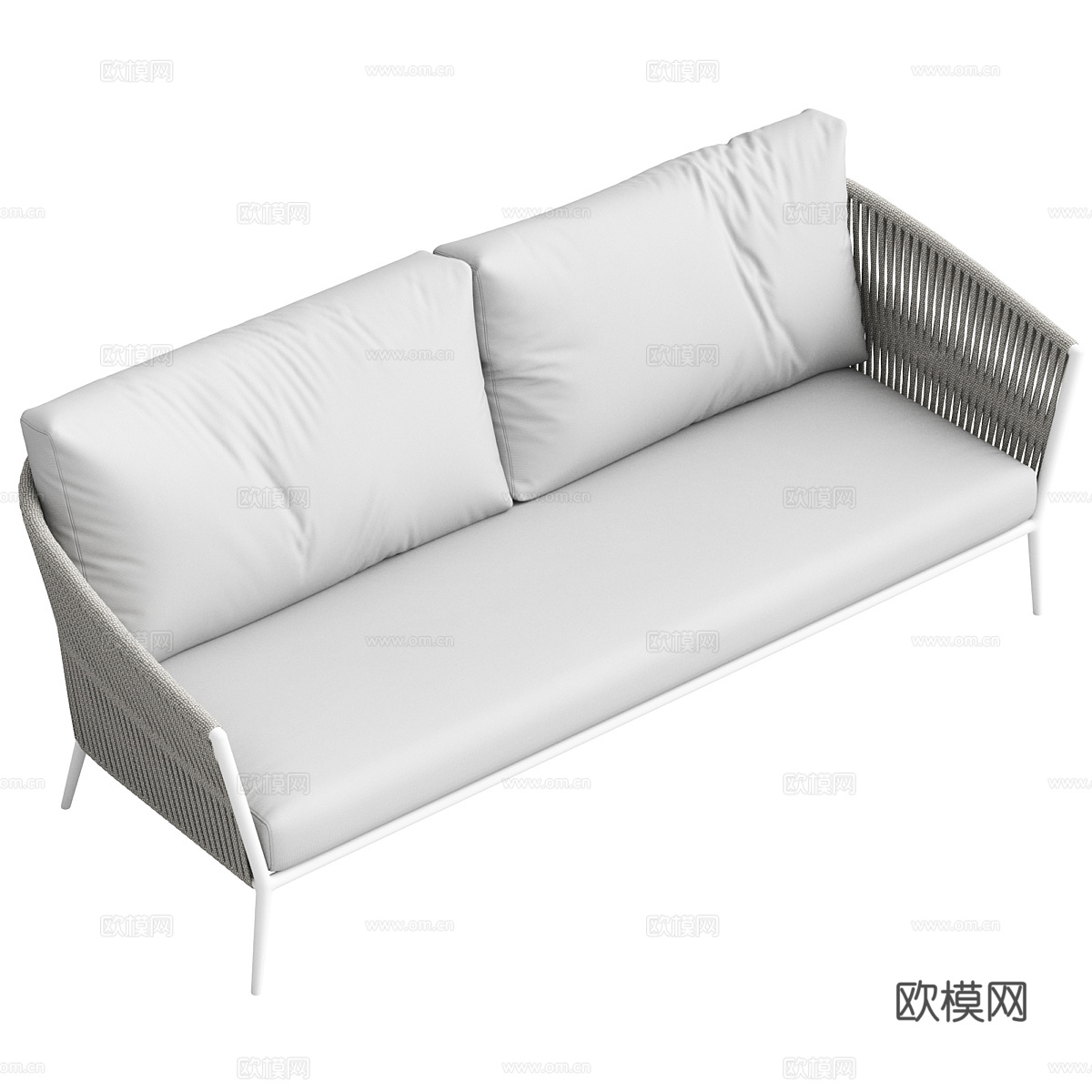 现代意式户外休闲沙发3d模型