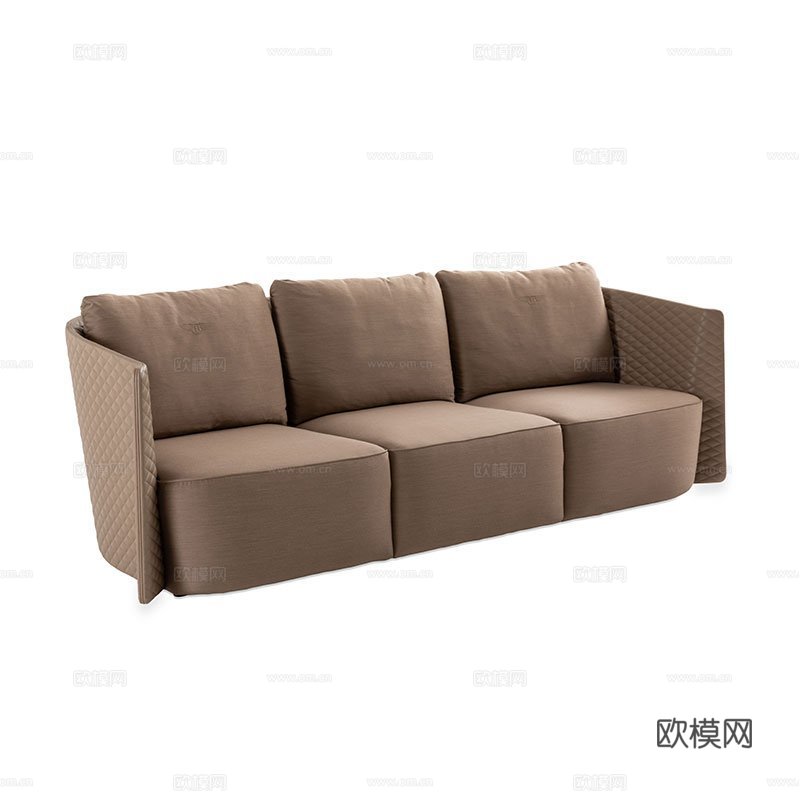 BENTLEY 意式三人沙发3d模型下载（渲染图1）