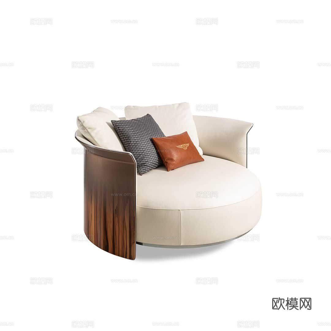 BENTLEY 意式单人沙发3d模型下载（渲染图4）