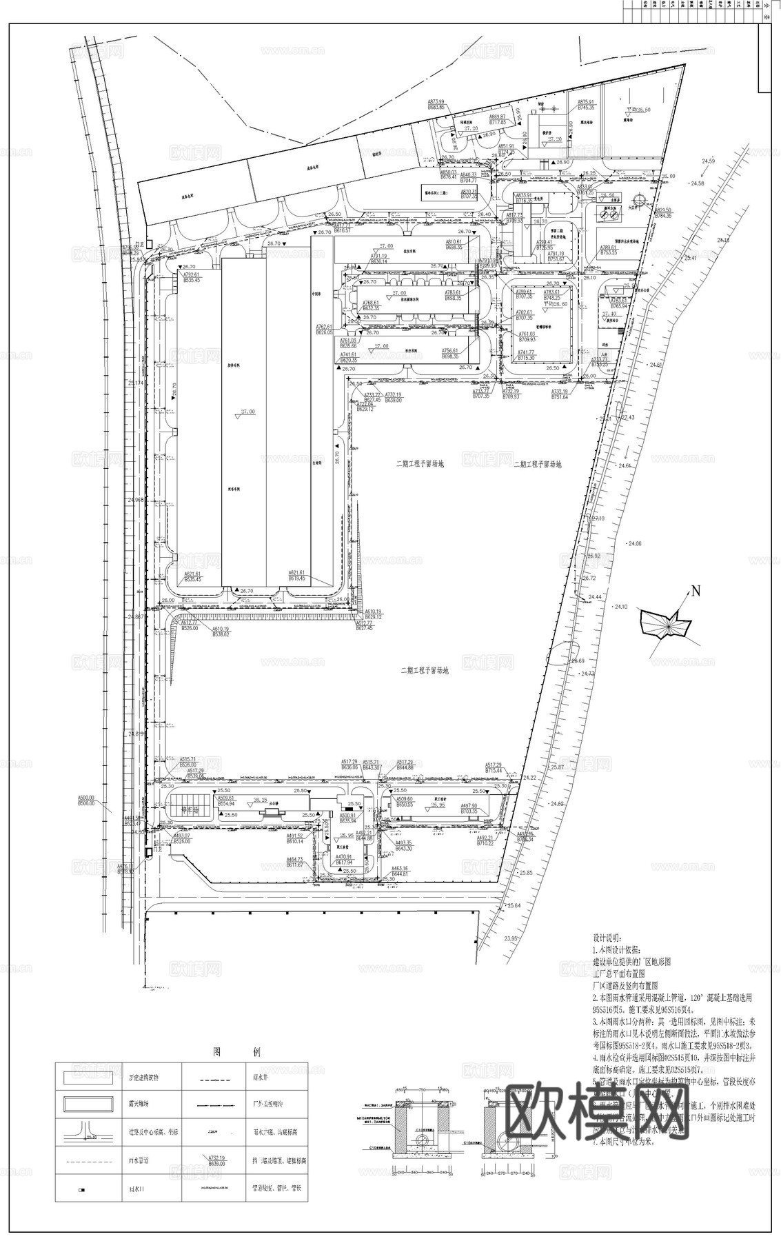 某厂区规划总图cad施工图
