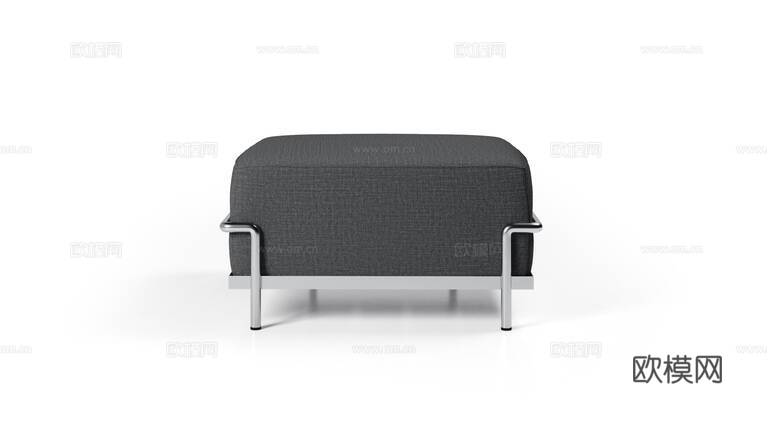 Cassina 沙发凳3d模型下载（渲染图2）
