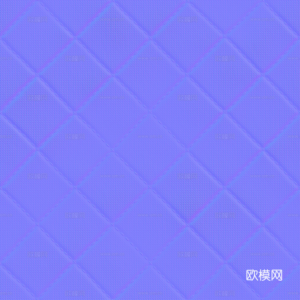 无缝蓝色线条花纹软包PBR贴图 1k