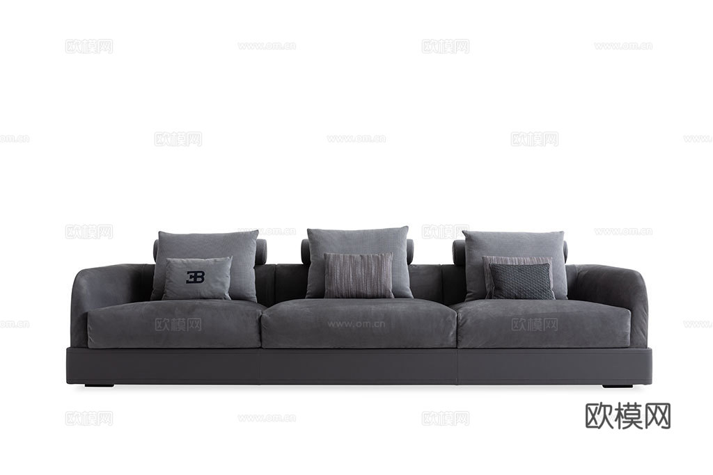 BUCATTI 意式三人沙发3d模型下载（渲染图1）