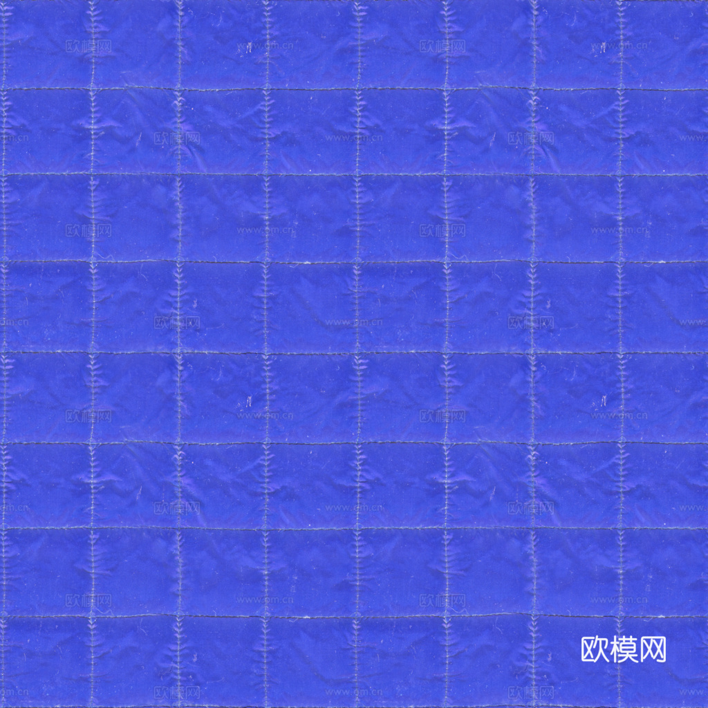 无缝蓝色软包皮革PBR贴图 1k