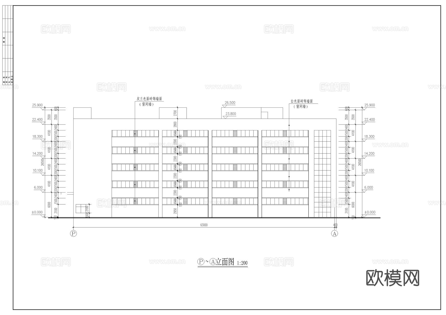 生产大楼施工图cad施工图