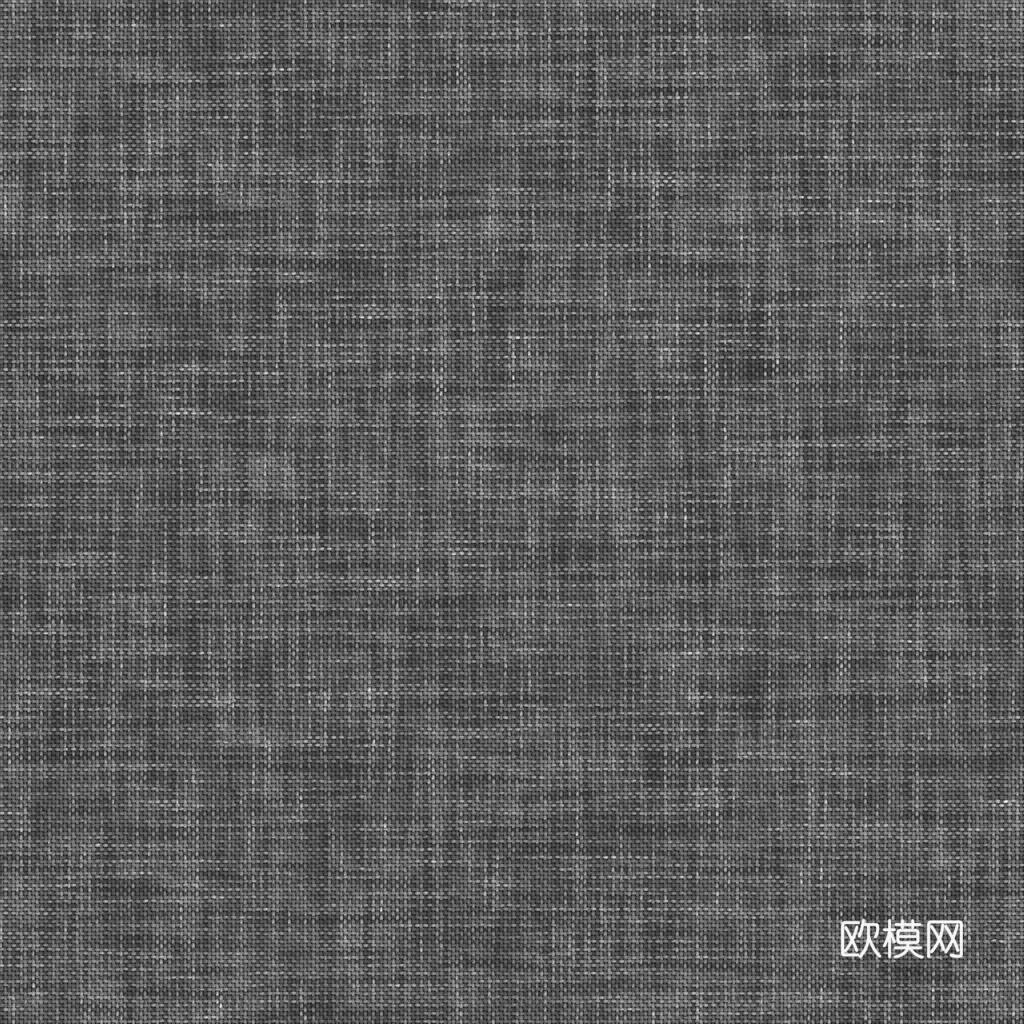 无缝黑色编织布纹布料PBR贴图 1k