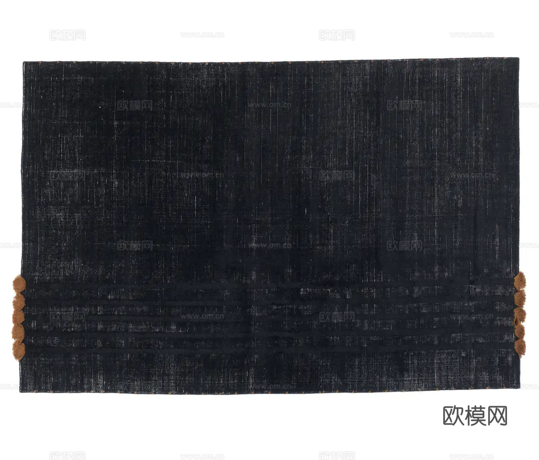 黑色流苏地毯