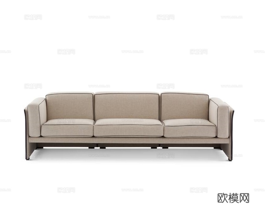 Cassina 三人沙发3d模型下载（渲染图1）