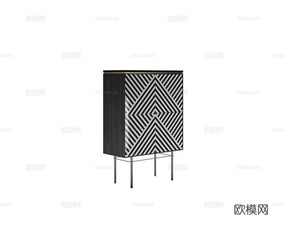 CAPITAL 轻奢酒柜3d模型下载（渲染图4）