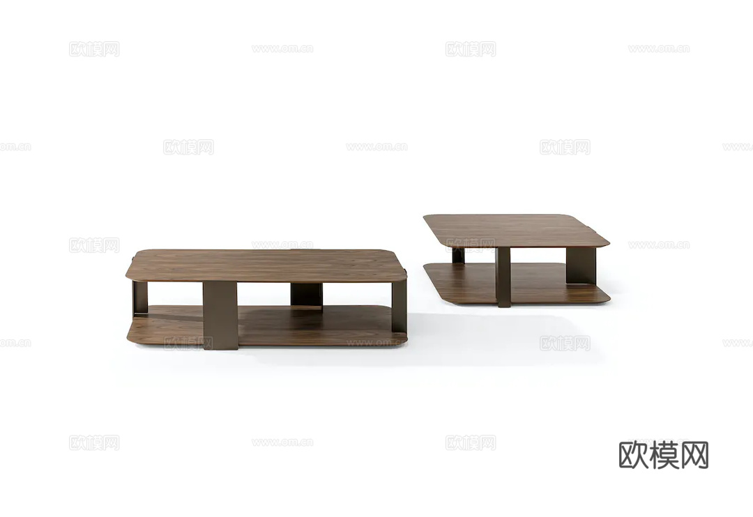 BONALDO 原木茶几3d模型下载