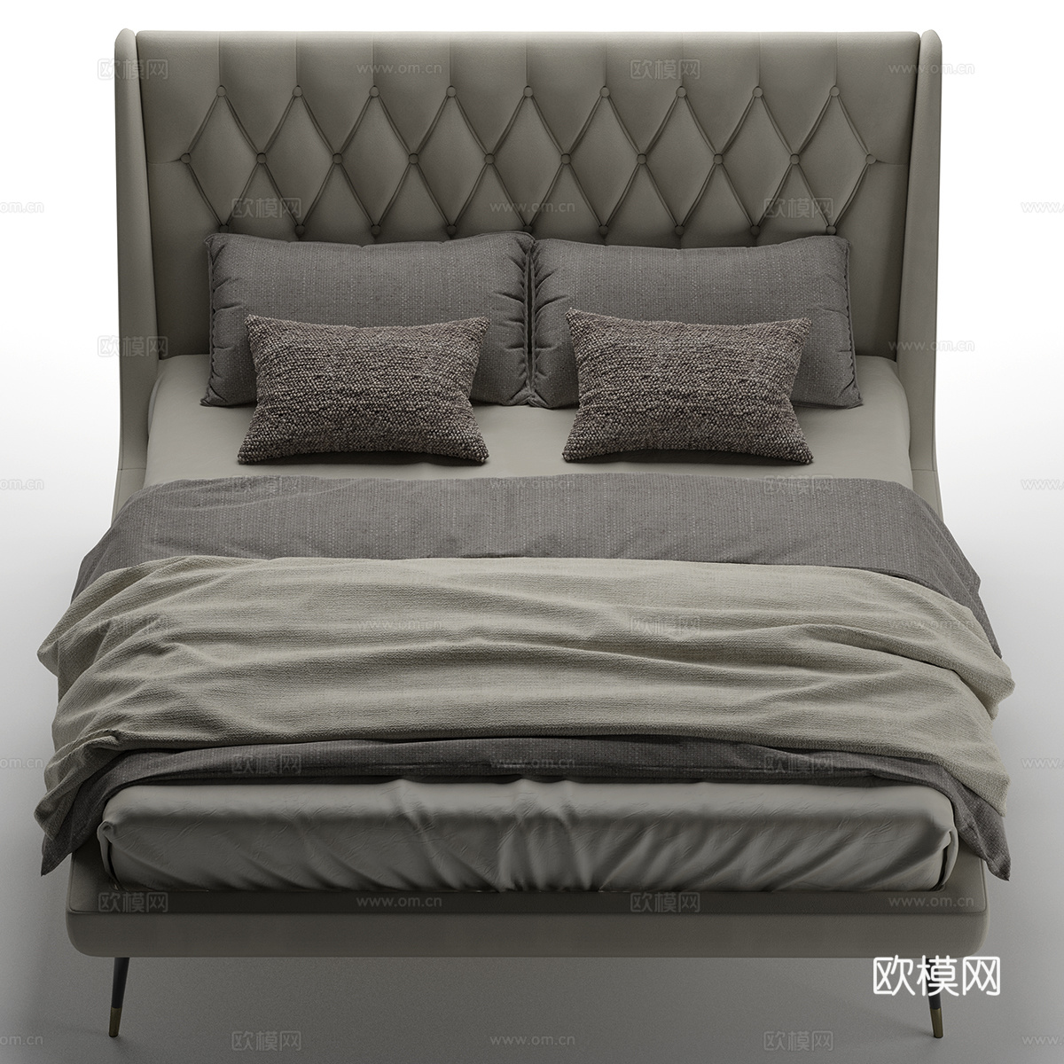 CAPITAL 意式双人床3d模型下载（渲染图3）