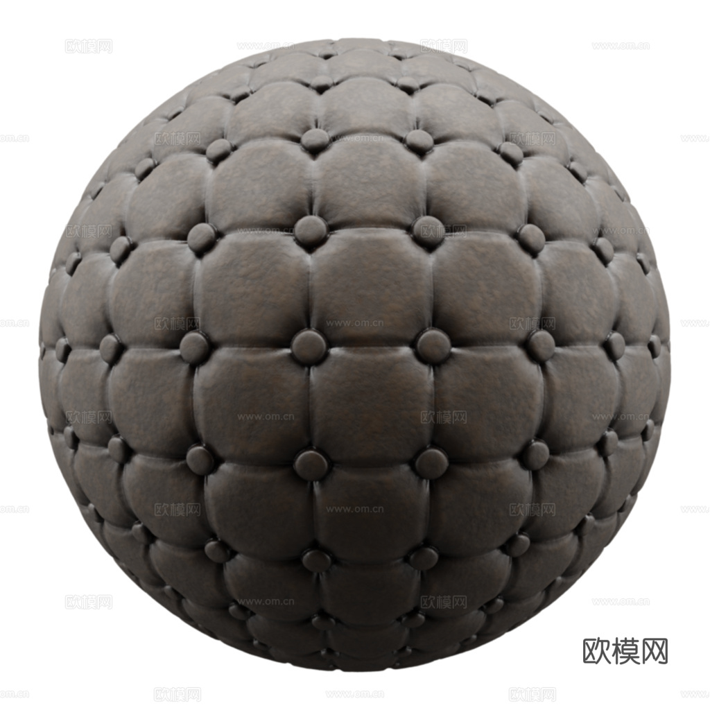 无缝棕色软包皮革PBR贴图 2k