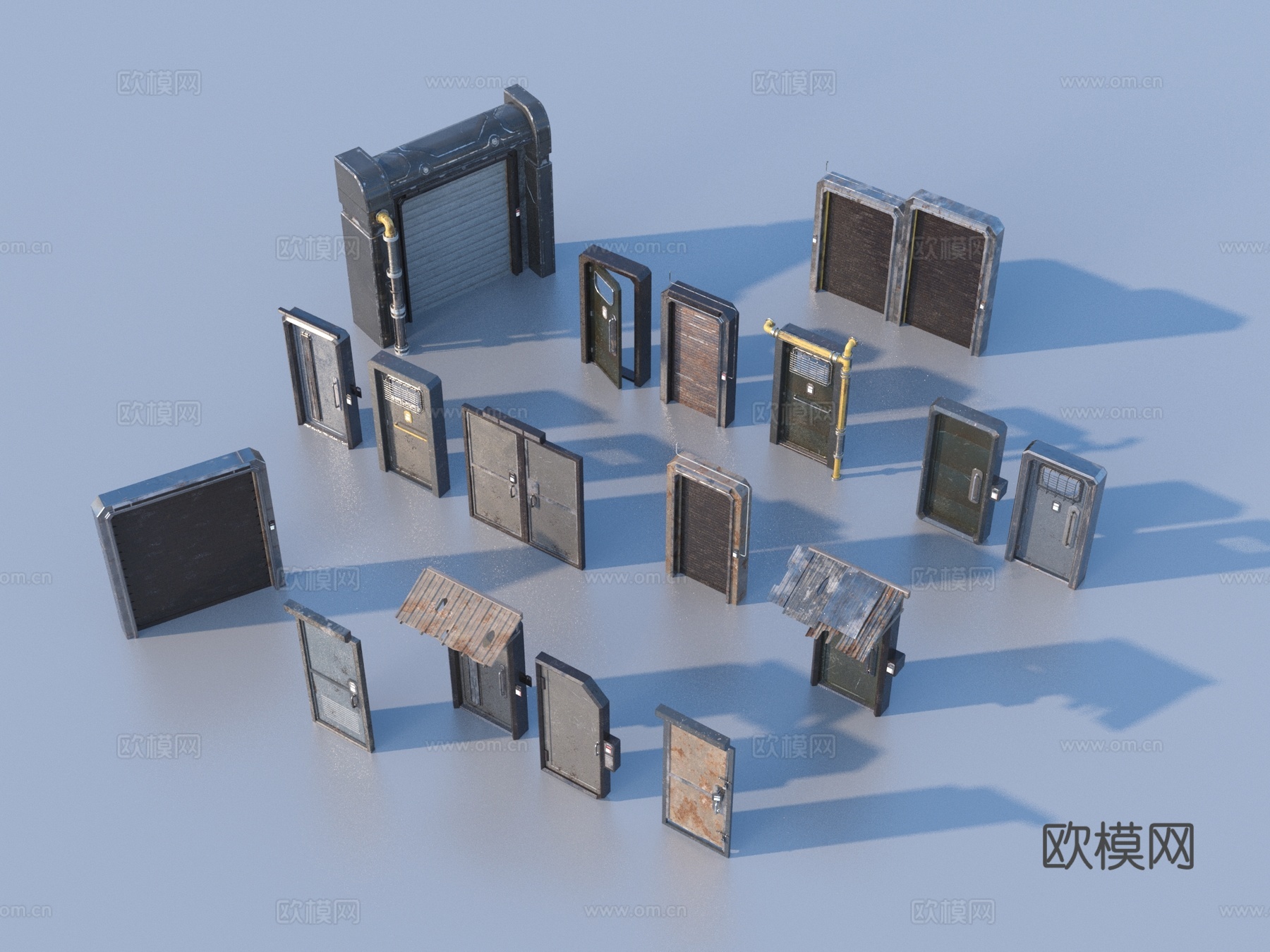 门 铁门 大门 房门3d模型