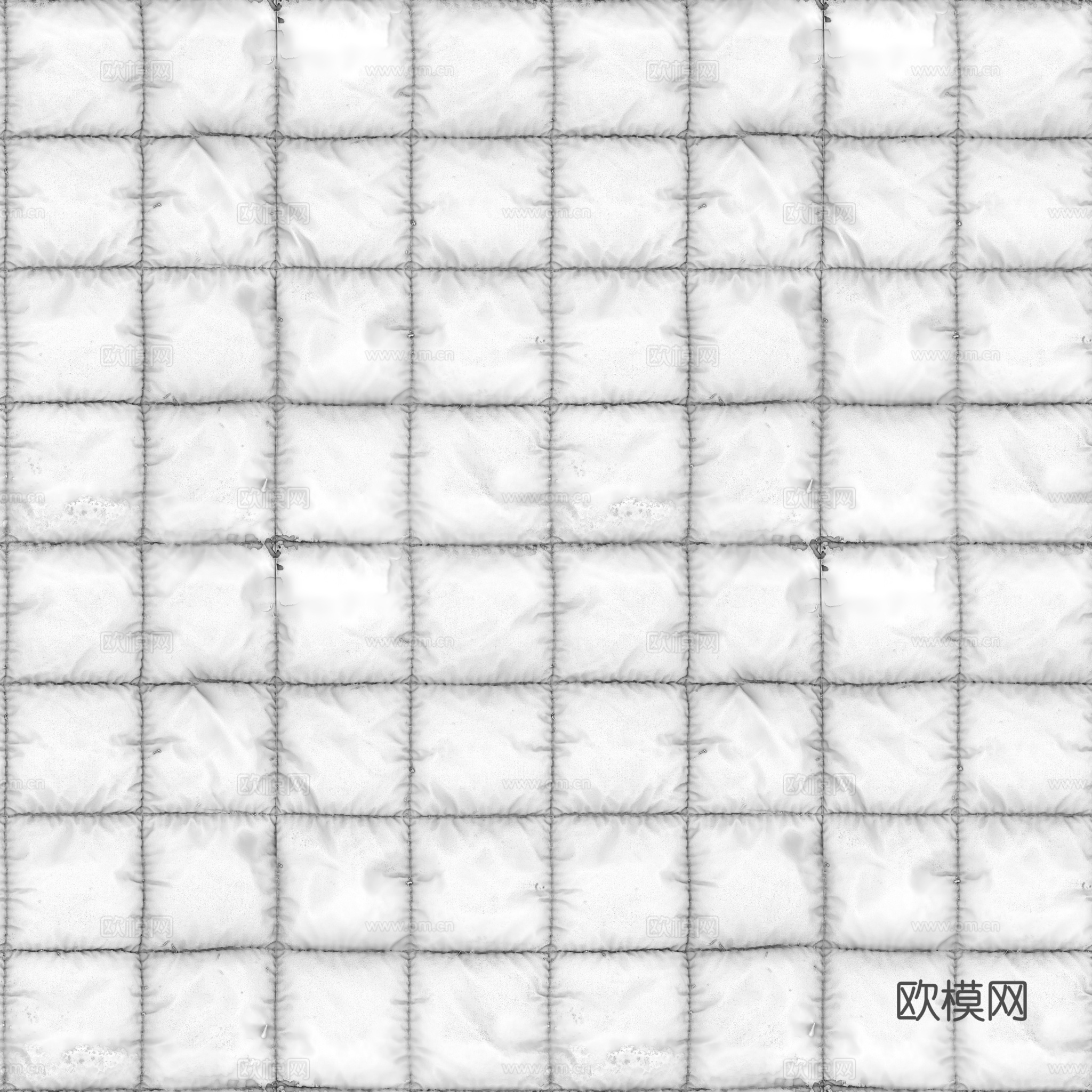 无缝蓝色软包皮革PBR贴图 2k