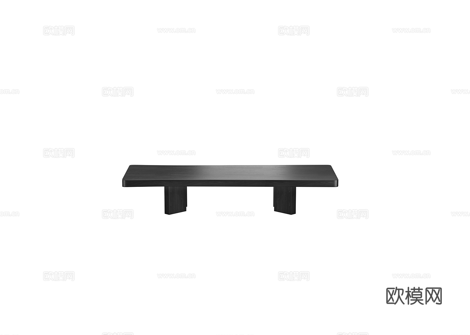 Cassina 实木茶几3d模型下载（渲染图2）