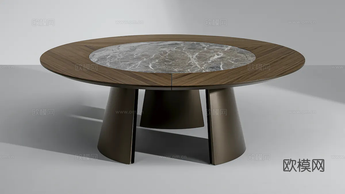 BONALDO 意式圆餐桌3d模型下载（渲染图2）