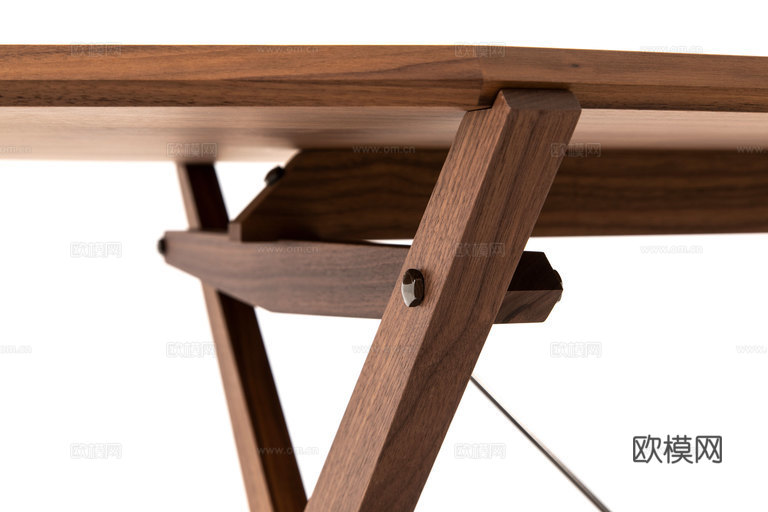 Cassina 原木风 木餐桌3d模型下载（渲染图2）