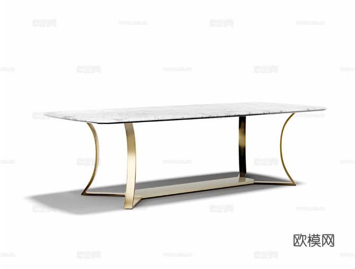 CAPITAL 轻奢餐桌3d模型下载（渲染图2）