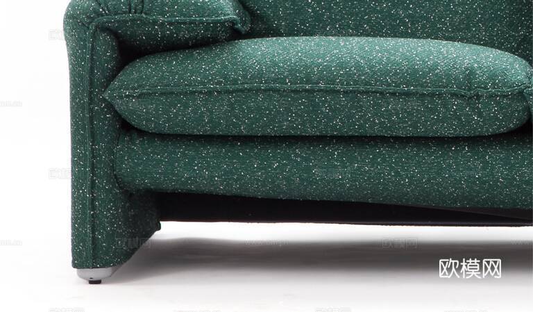 Cassina 三人沙发3d模型下载（渲染图2）