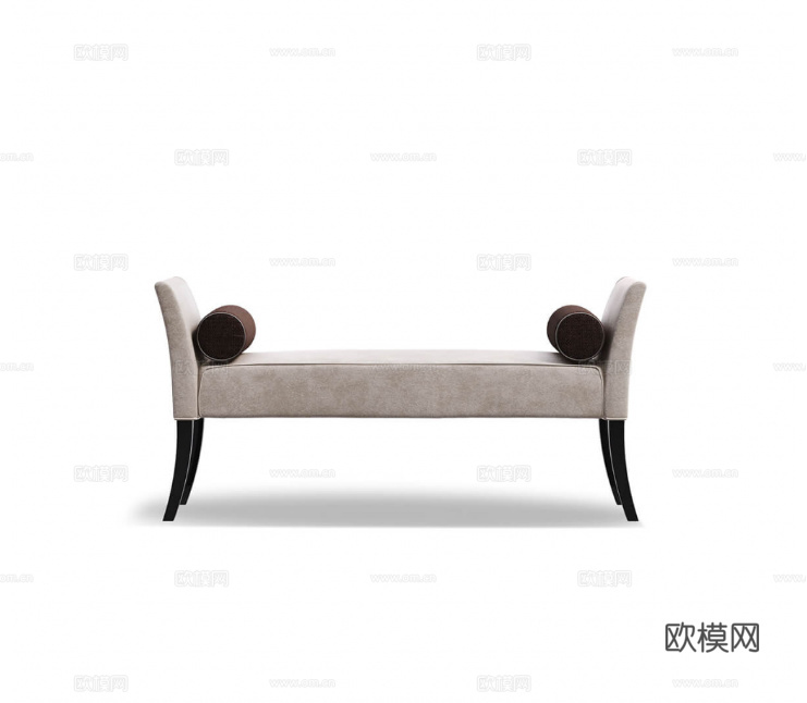 CAPITAL 轻奢床尾凳3d模型下载（渲染图1）