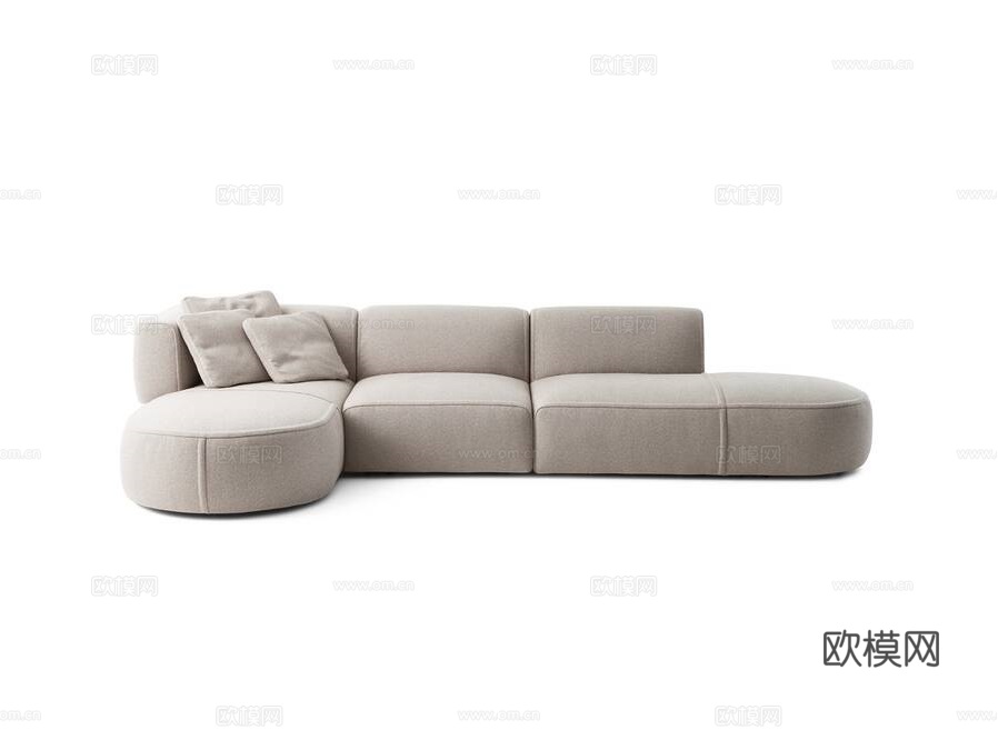 Cassina 转角沙发3d模型下载（渲染图1）