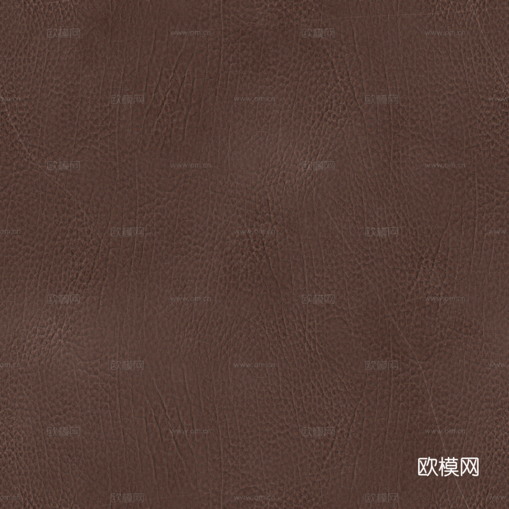 无缝棕红色粗纹皮革PBR贴图 1k