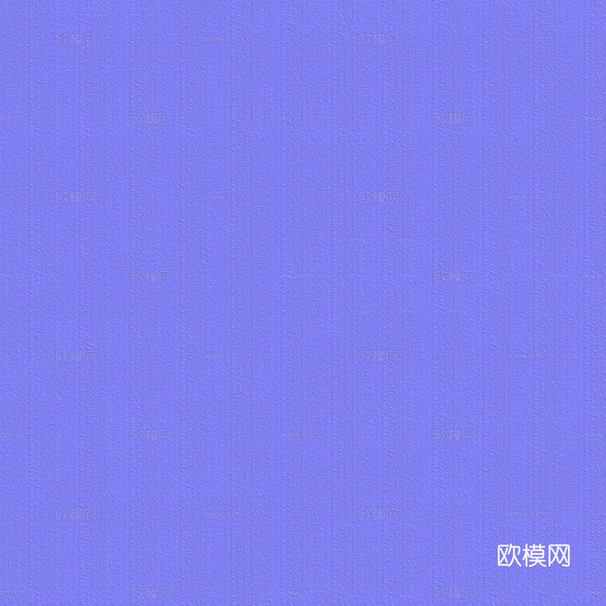 无缝蓝色布纹布料条纹PBR贴图 2k