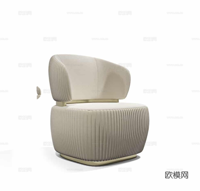 CAPITAL 意式单人沙发3d模型下载（渲染图2）