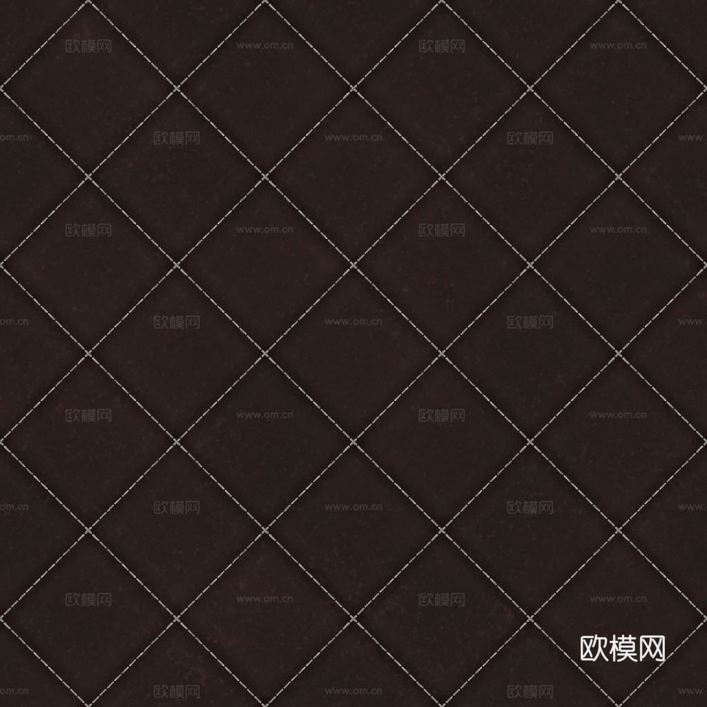 无缝棕红色软包皮革PBR贴图 1k