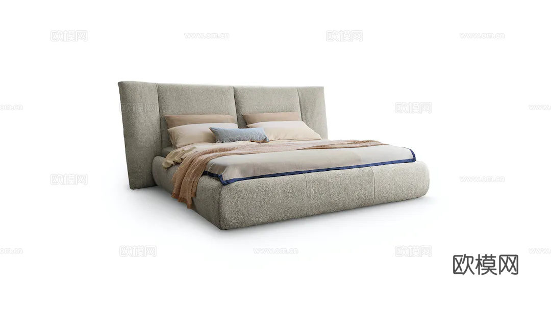 BONALDO 双人床3d模型下载