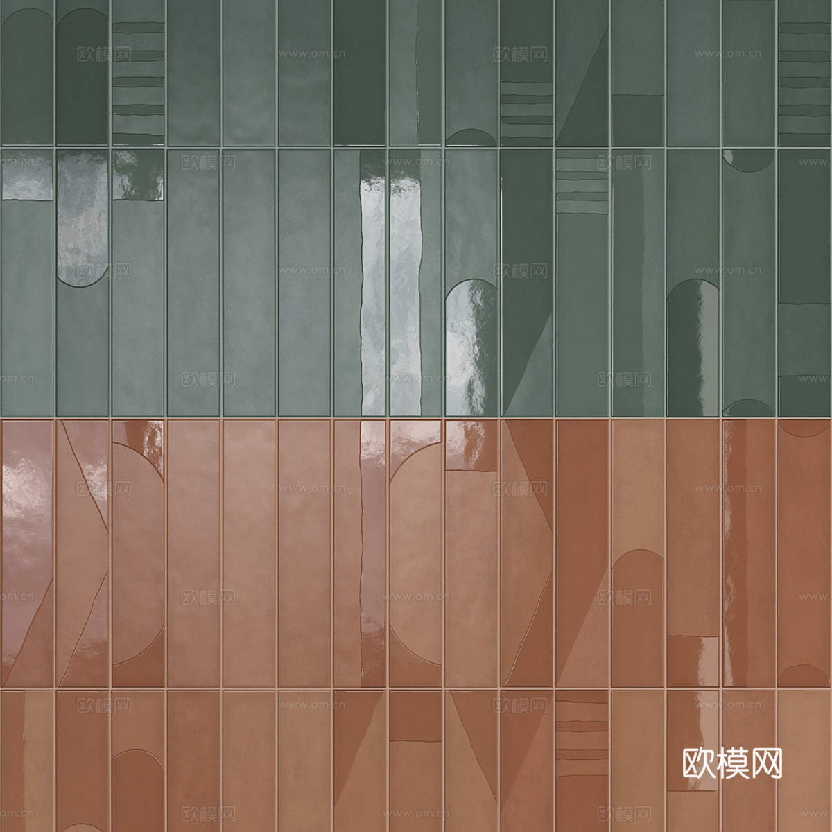 手工砖 釉面砖 造型墙砖 艺术墙砖3d模型下载