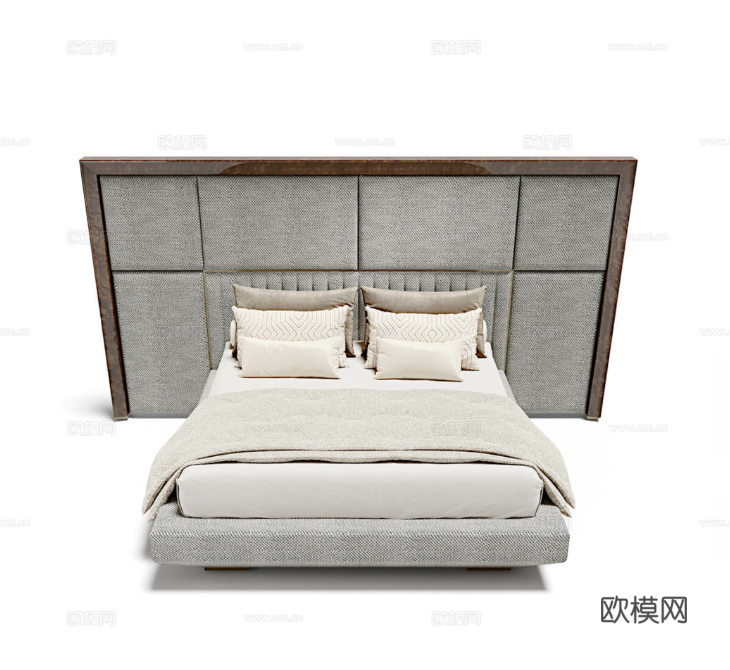 CAPITAL 意式双人床3d模型下载（渲染图3）