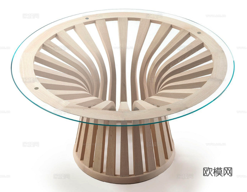 Cassina 圆餐桌3d模型下载（渲染图4）