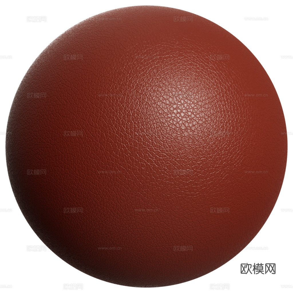 无缝棕红色细纹皮革PBR贴图 1k