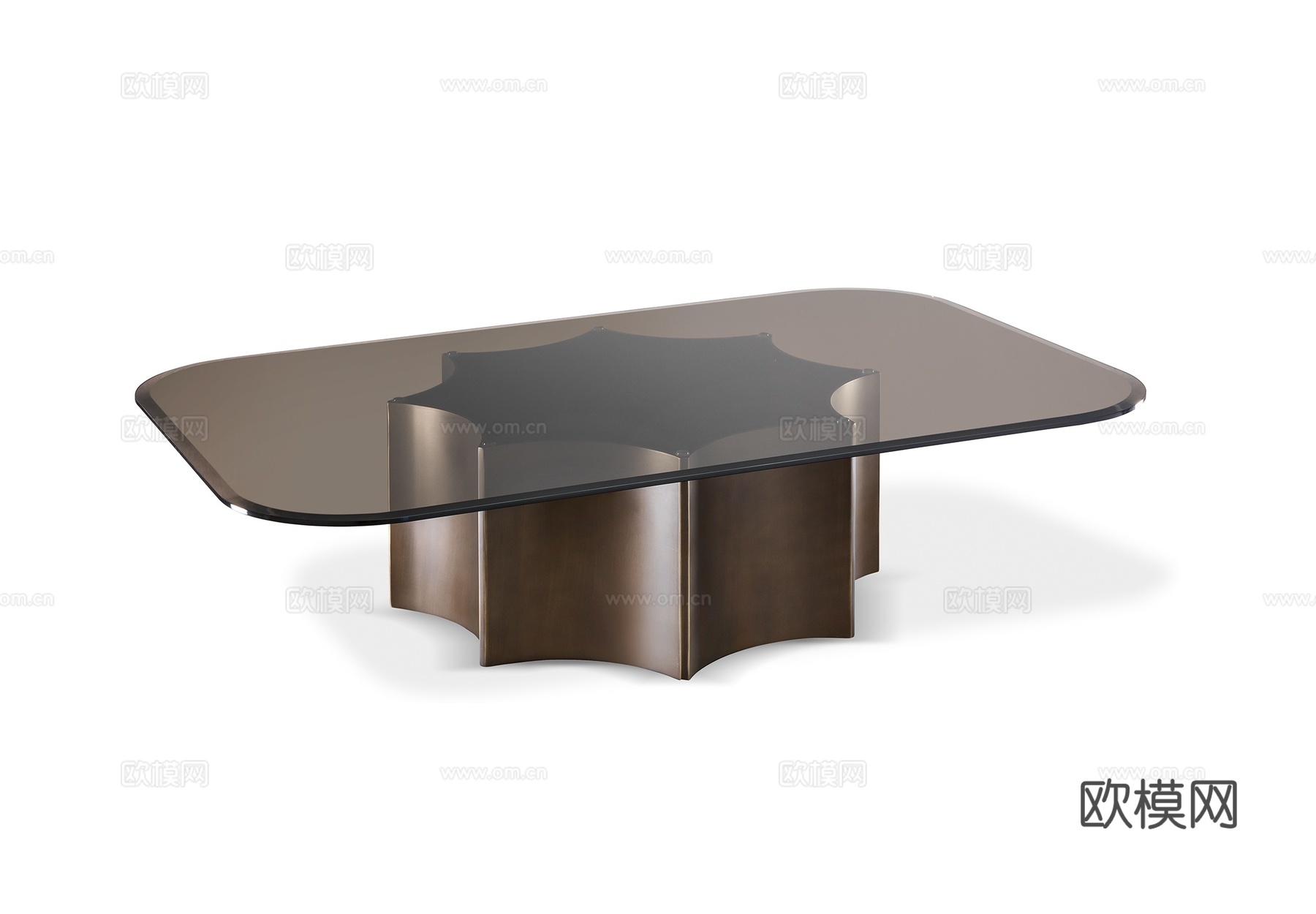 CANTORI 轻奢玻璃茶几3d模型下载