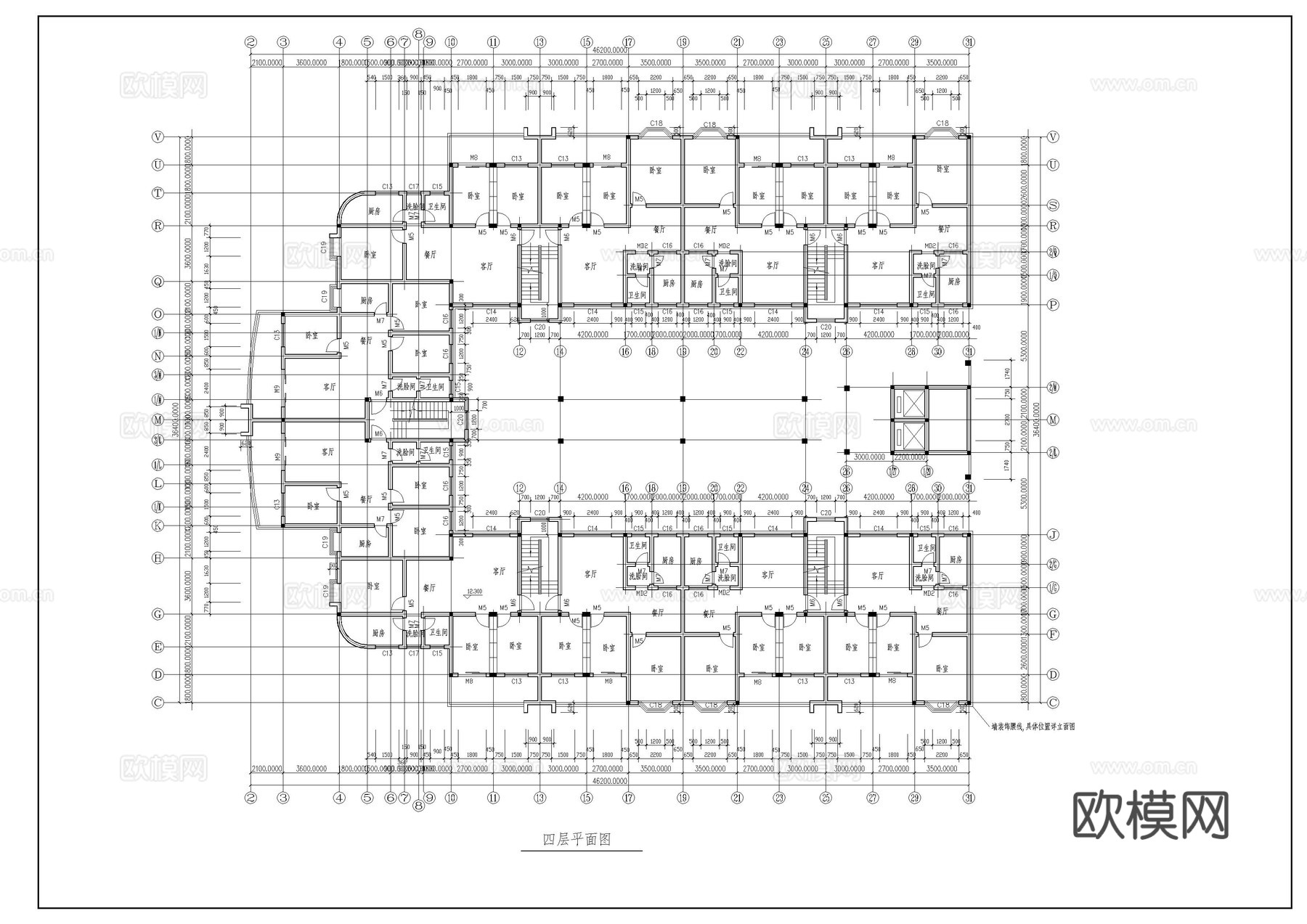 农贸市场建筑施工图cad施工图