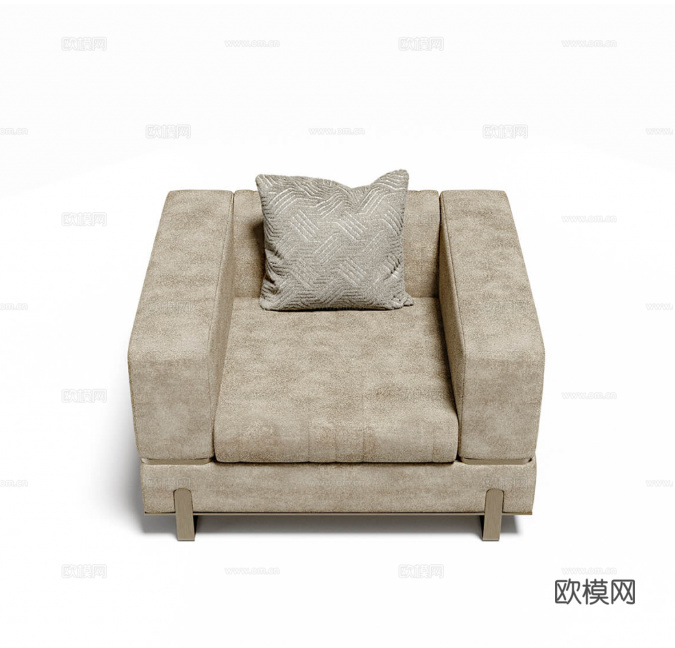 CAPITAL 意式单人沙发3d模型下载（渲染图1）