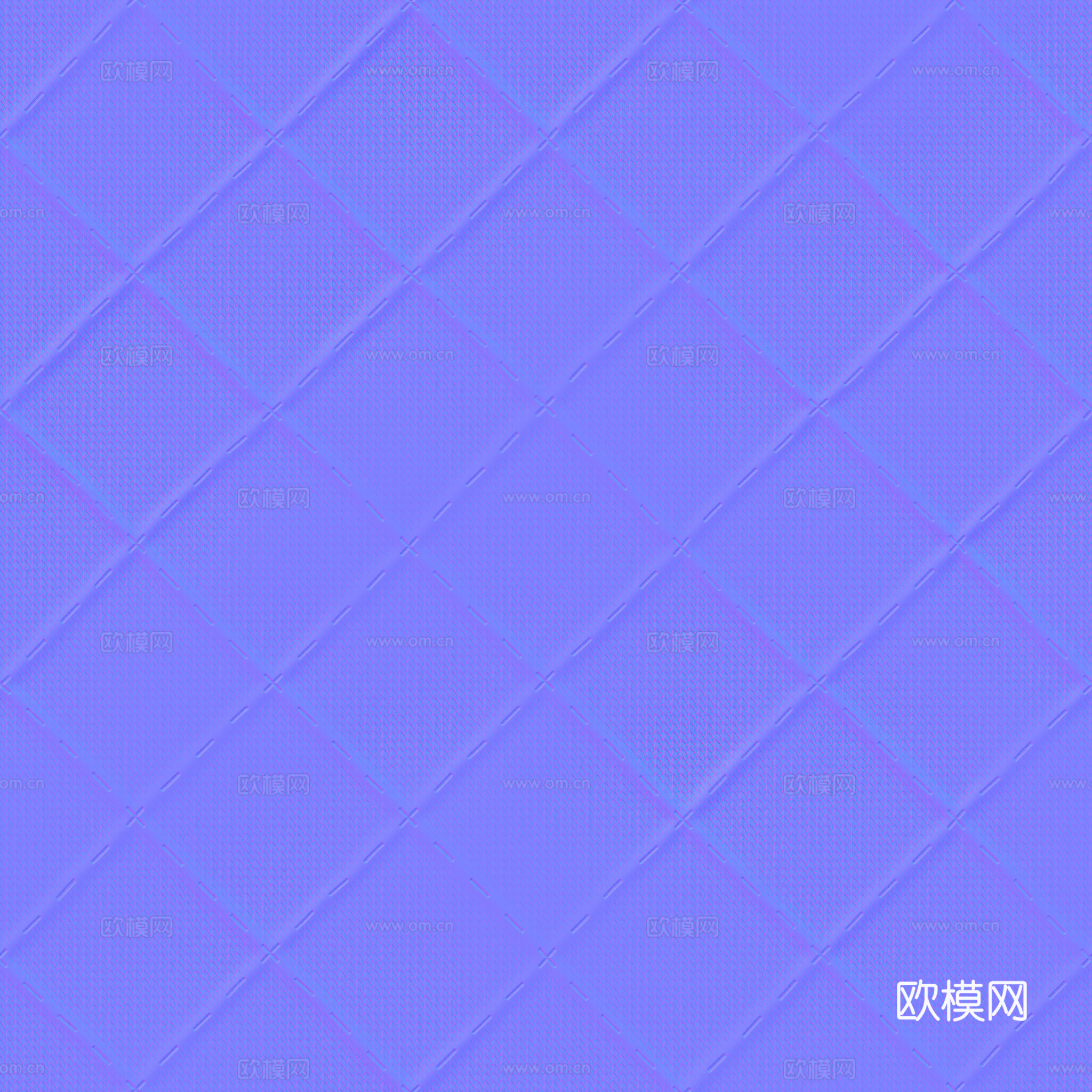 无缝米黄色线条花纹软包PBR贴图 2k
