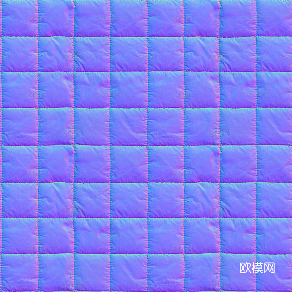 无缝白色软包皮革PBR贴图 1k