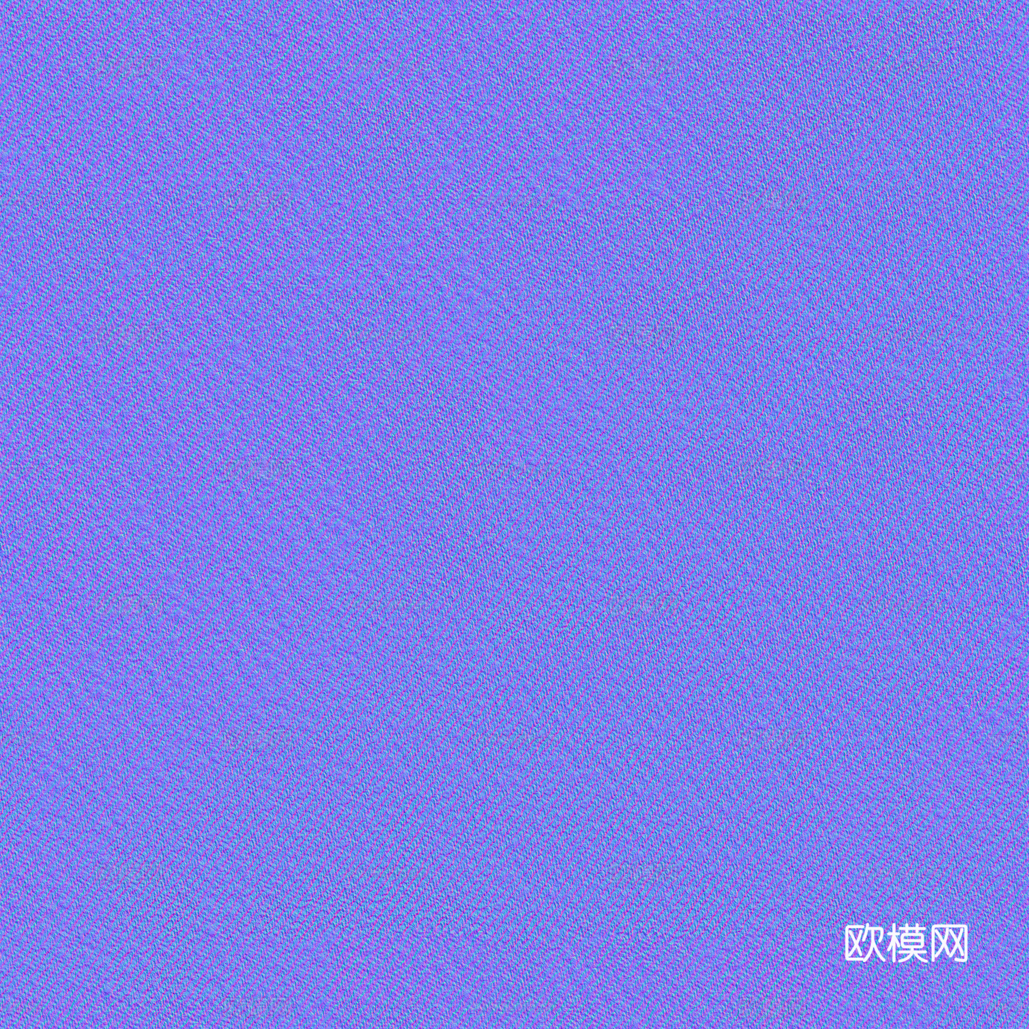 无缝灰蓝色布纹布料PBR贴图 2k