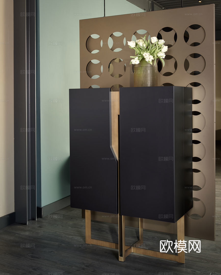 CANTORI 轻奢餐边柜3d模型下载（渲染图3）