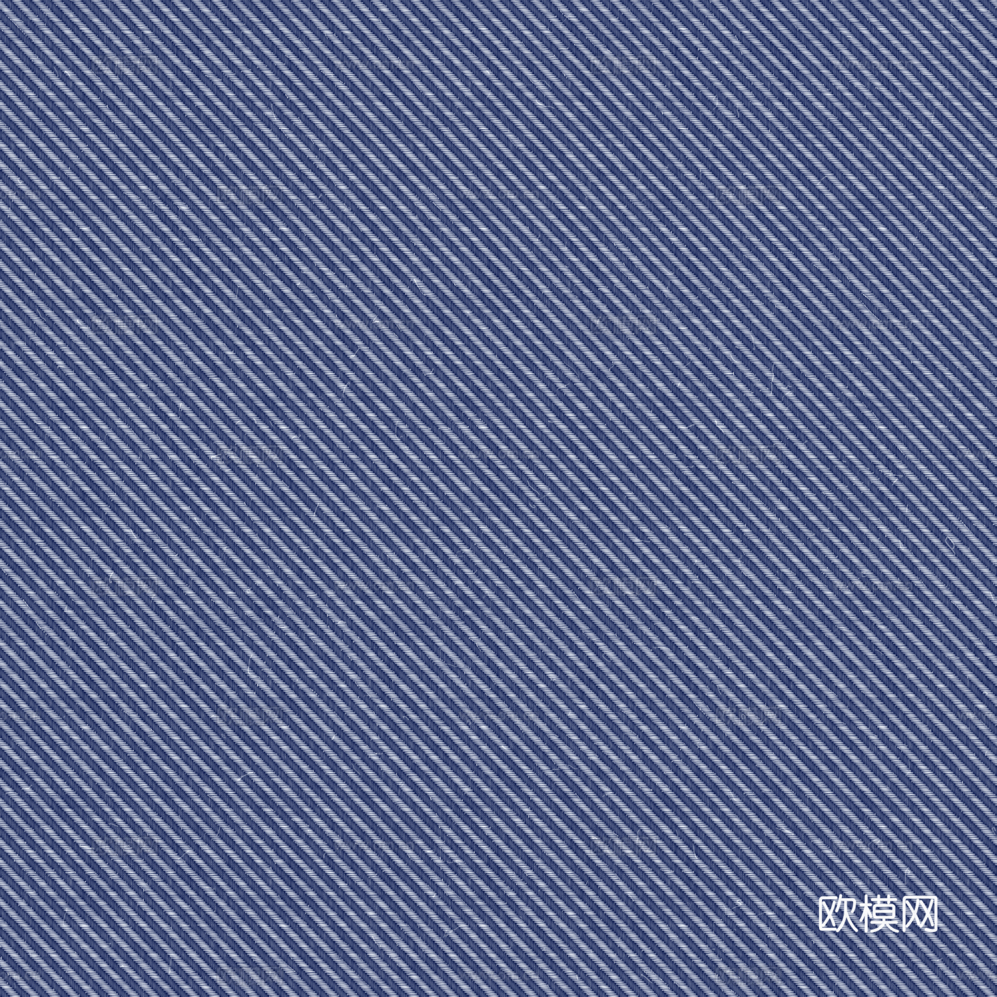 无缝墨蓝色布纹布料PBR贴图 2k