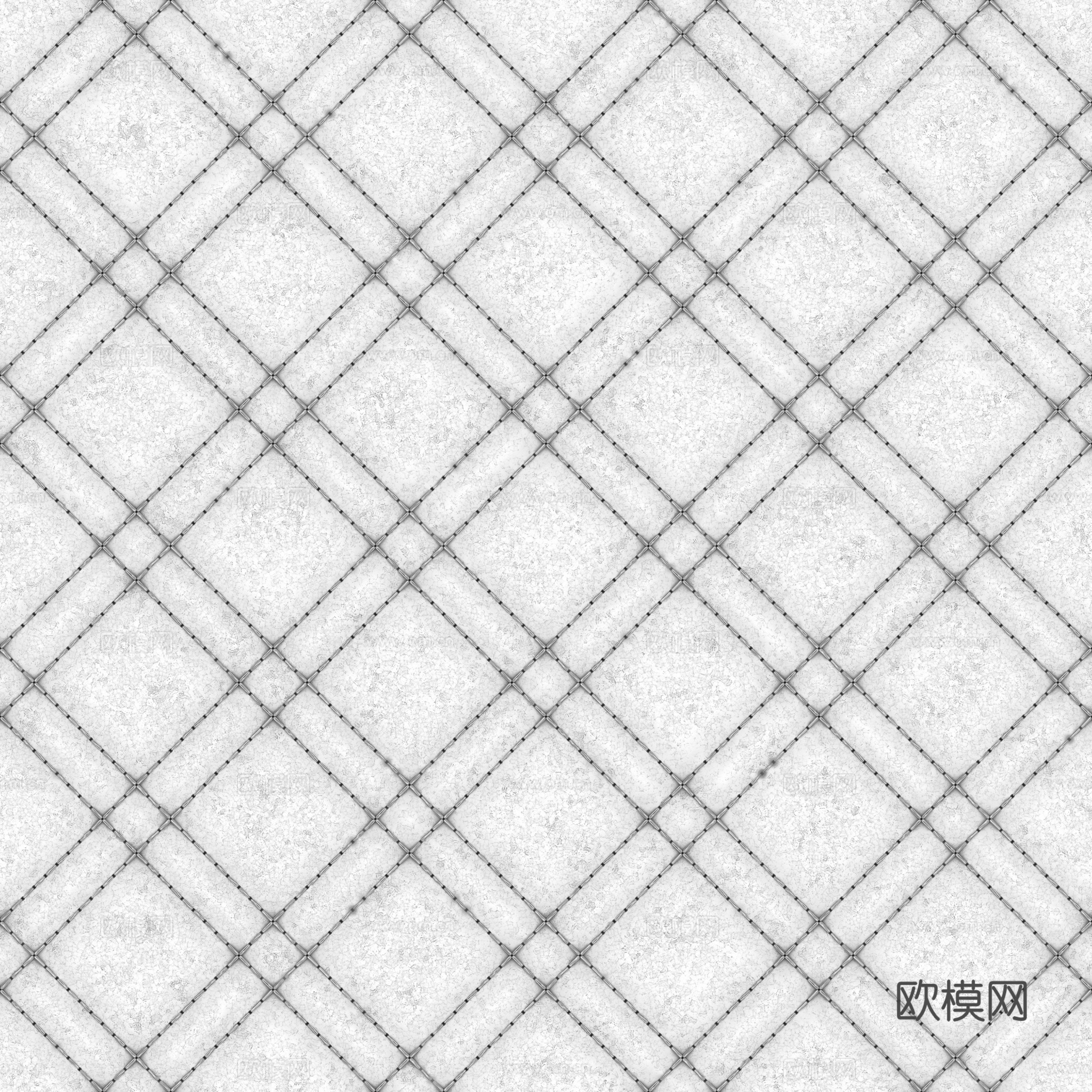 无缝米白色软包皮革PBR贴图 2k