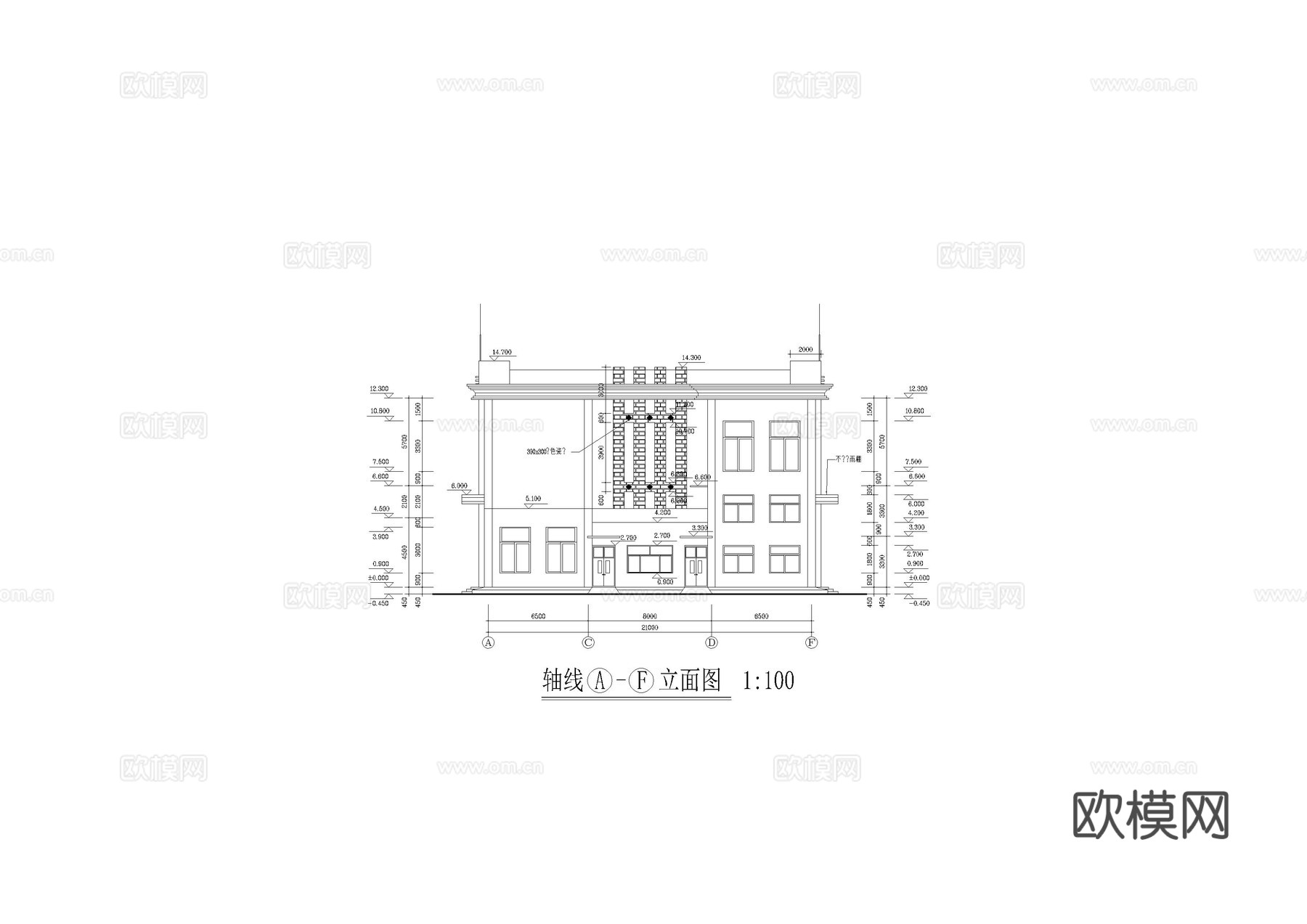 食品厂职工餐厅cad施工图