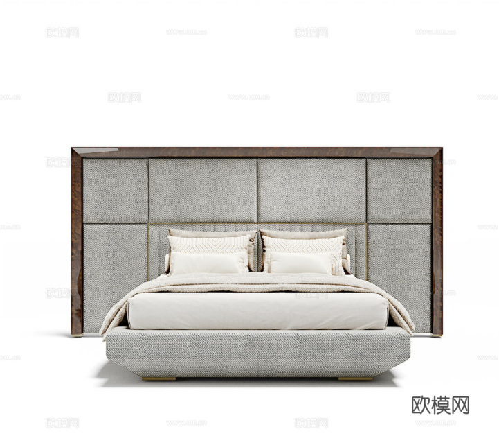 CAPITAL 意式双人床3d模型下载（渲染图1）