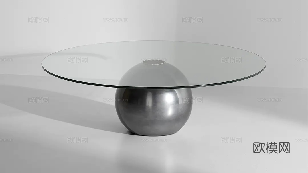 BONALDO 玻璃圆茶几3d模型下载（渲染图2）